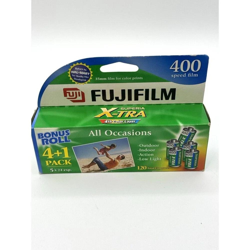 Fujifilm 400 35mm Film 5 Rolls 120 Exp 2008 Sealed 4+1 Pack